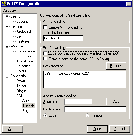 putty tunnel ssh putty portable